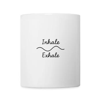 Mindfulness Inhale Exhale Illustration - Mug - white - Front