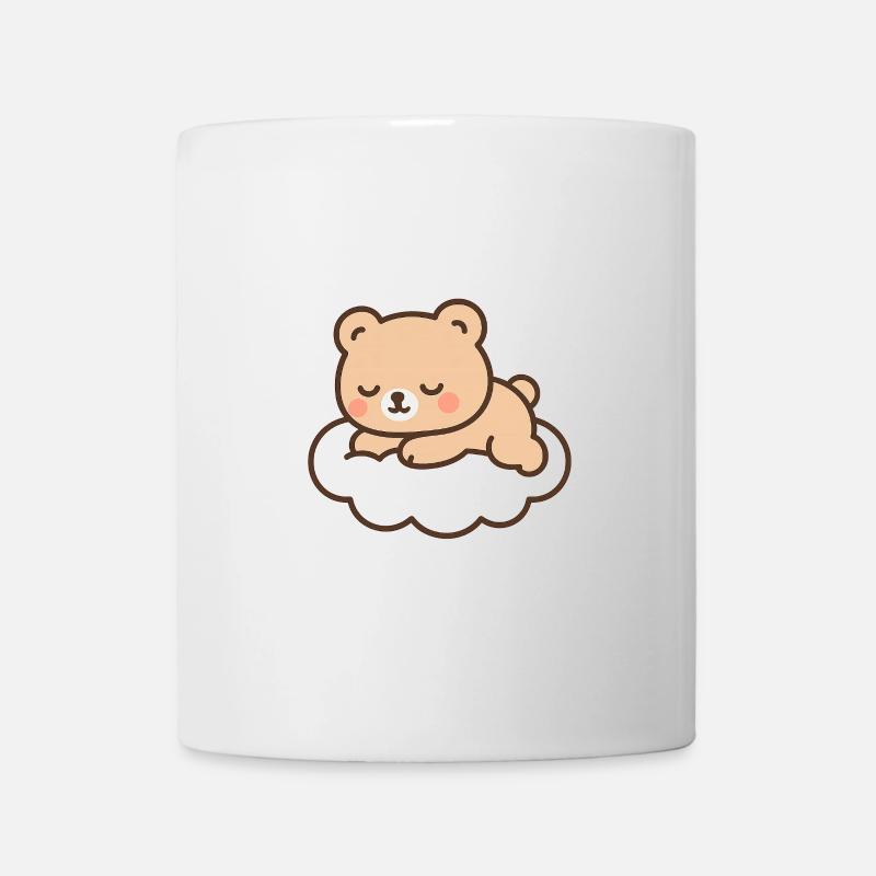 Sleepy kawaii bear - Mug - white