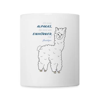 Einhorn-Alpakas - Tasse - Weiß - Vorne