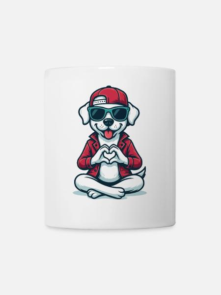 Love Dog Vibes - Tasse - Weiß