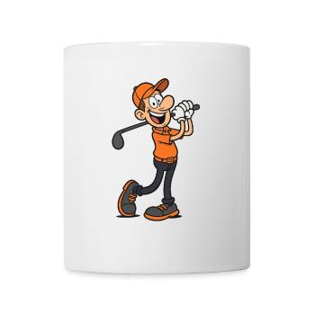 Golfeur de dessin animé - Homme - Mug blanc - blanc - Devant