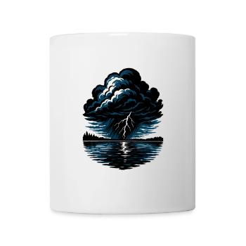 Tempête sur le lac - Mug blanc - blanc - Devant