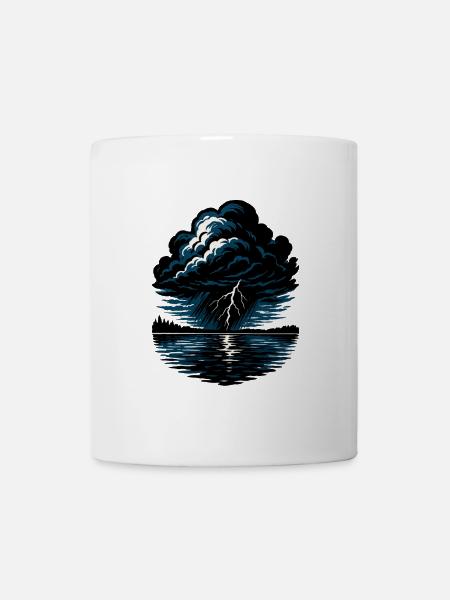 Sturm über den See - Tasse - Weiß