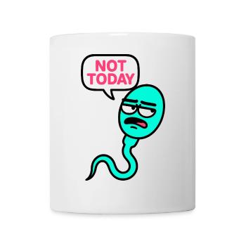 Illustration expressive de serpent au visage triste - Mug blanc - blanc - Devant