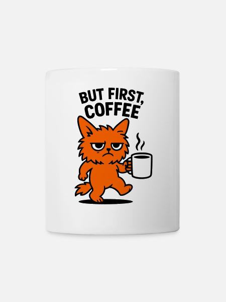 But first coffee cat - Tasse - Weiß