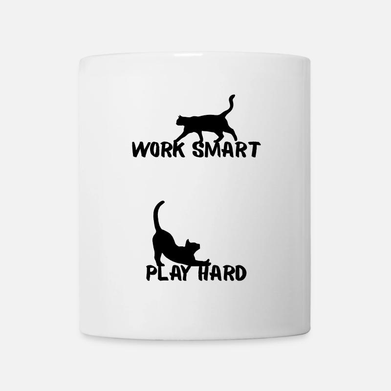 Work smart - Tasse - Weiß