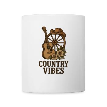 Guitare Bottes Style Country Vintage - Mug blanc - blanc - Devant