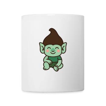 Niedlicher Troll – Kawaii-Stil - Tasse - Weiß - Vorne