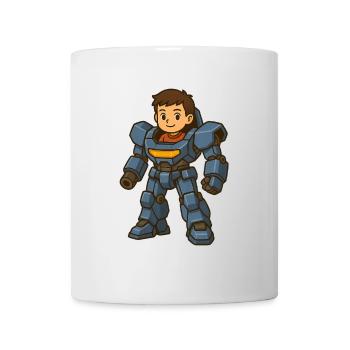 Petit garçon dans un robot gant - Mug blanc - blanc - Devant