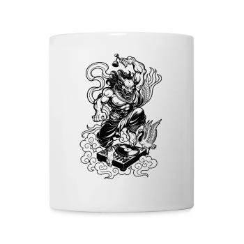 Demon Shirt : platine vinyle au look tatouage - Mug blanc - blanc - Devant