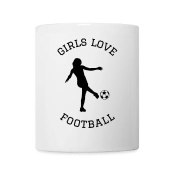 Girls love football - Mug - white - Front