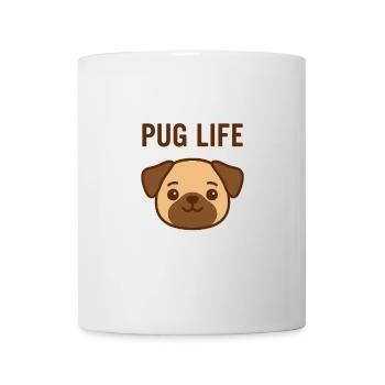 Pug Life – Mops mit Stil - Tasse - Weiß - Vorne