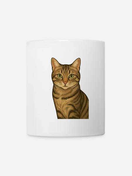 Stolze Tigerkatze - Tasse - Weiß
