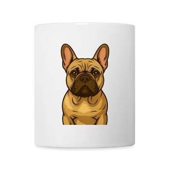 Frenchie Love – Der Blick, der Herzen schmilzt - Tasse - Weiß - Vorne