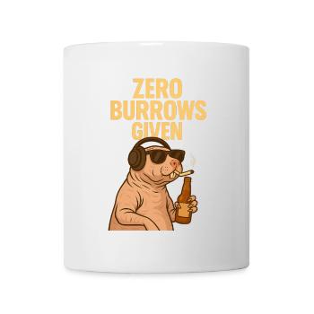 Rebellischer Nacktmull – Zero F*cks Given - Tasse - Weiß - Vorne