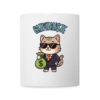 CATPITALIST - Kawaii Katze Humor - Tasse - Weiß - Vorne