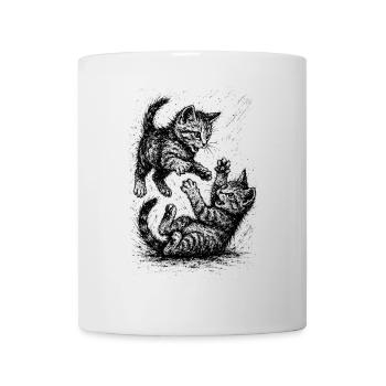 Cat Row - Mug - white - Front