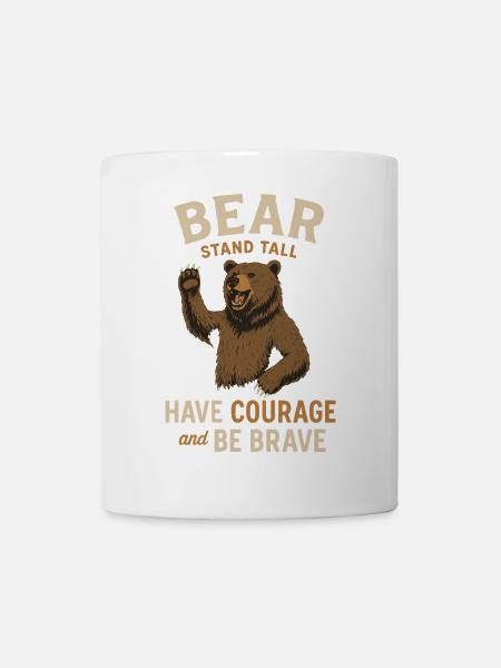 Devise de l’ours pour les braves - Mug blanc - blanc