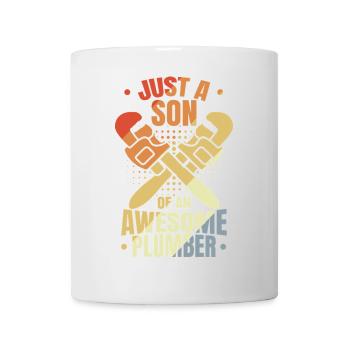 Fils d’un plombier - Mug blanc - blanc - Devant