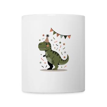 Dino Fête d’anniversaire T-Rex Design Enfants - Mug blanc - blanc - Devant