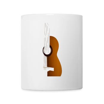 Westerngitarre aus klassischem Holz - Tasse - Weiß - Vorne