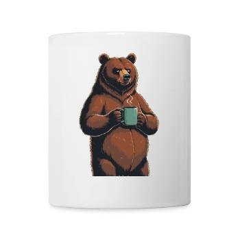 Grim Bear Coffee Mug Bears Coffee Tired - Mug - white - Front