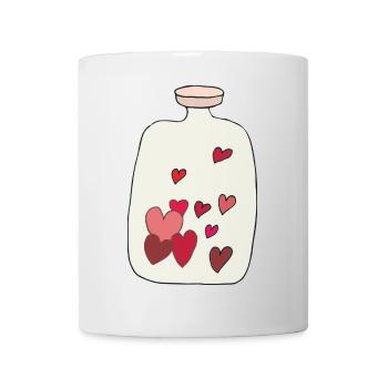 herz wärmeflasche illustration - Tasse - Weiß - Vorne