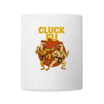 Cluck Fu – Poules Karatéka Drôles en Kimono - Mug blanc - blanc - Devant