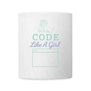 Code Like A Girl - Tasse - Weiß - Vorne