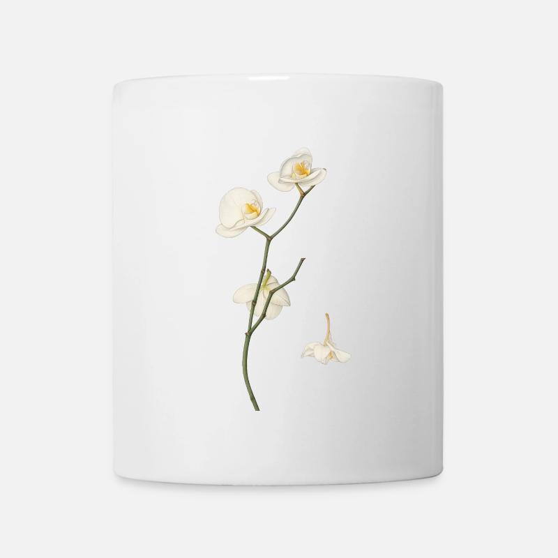 Elegante weiße Orchideenblüte - Tasse - Weiß