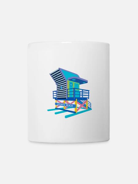 Strandstand in Alicante - Tasse - Weiß