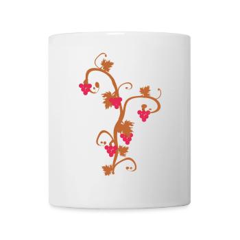 weintrauben und Ranke - Tasse - Weiß - Vorne