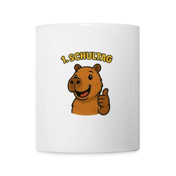 Capybara 1. Schultag | Einschulung Kinder Design - Tasse - Weiß - Vorne