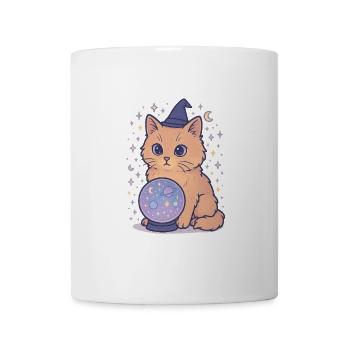 La magie féline dans la sphère spatiale - Mug blanc - blanc - Devant