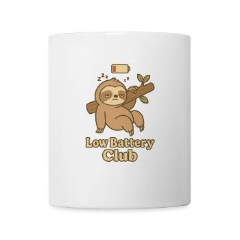 Low Battery Club Sloth - Tasse - Weiß - Vorne
