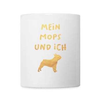Or Carlin Vie Chien Amour Amour Fan Animal Amour Woof - Mug blanc - blanc - Devant