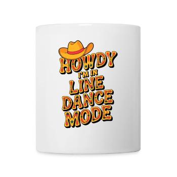 Howdy Line Dance Country colorful line dance design - Mug - white - Front