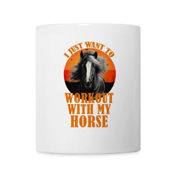 I just want to train with my horse - Mug - white - Front