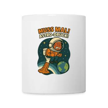 WC Muss Mal Astro Druck - Tasse - Weiß - Vorne
