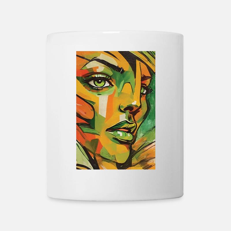 Viso astratto - Tazza - bianco
