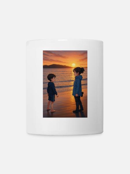 Sunset on the beach - Mug - white