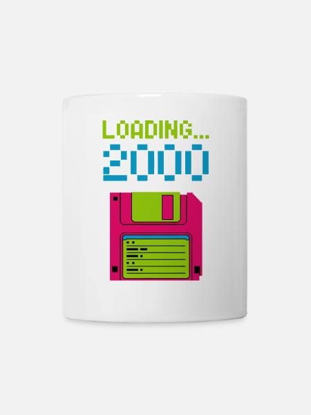 Loading 2000 Disketten-Design Retro Pixel Design - Tasse - Weiß