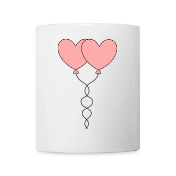 rosarotes Herz Herz rosa rot Geschenk Valentinstag - Tasse - Weiß - Vorne