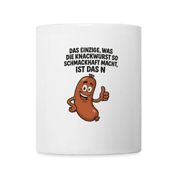 Knackwurst Lustiger Spruch - Tasse - Weiß - Vorne