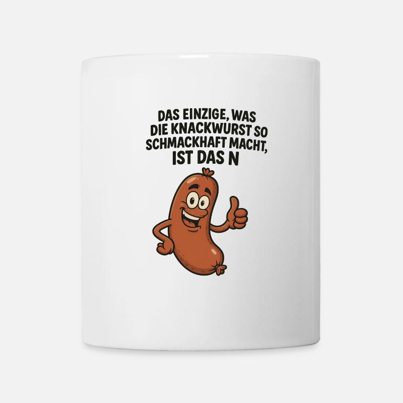 Knackwurst Lustiger Spruch - Tasse - Weiß