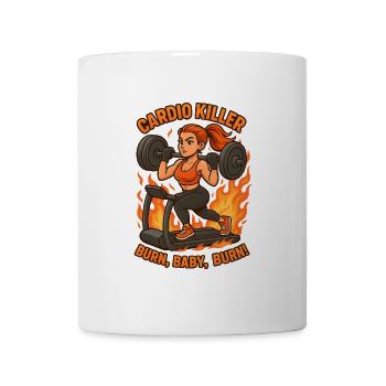 Cardio Killer Gym Girl Power Fitness Workout - Mug - white - Front