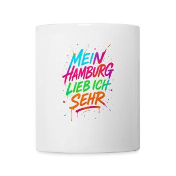 Mein Hamburg Lieb Ich Sehr - Tasse - Weiß - Vorne