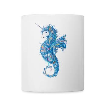 Mystical Seahorse Unicorn – Artful & Magical - Mug - white - Front