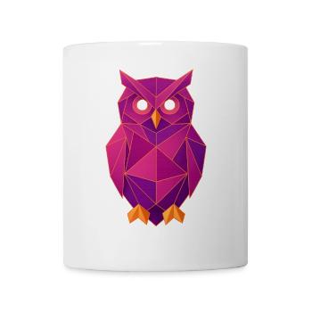 Geometric Owl in Origami Style - Mug - white - Front