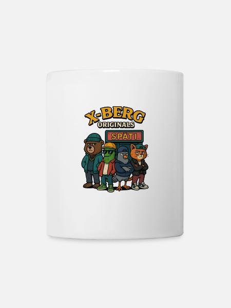 Kreuzberg Berlin Originals Bär Gurke Taube Katze - Tasse - Weiß